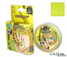 Плетенка German \"SPIDER YELLOW\" 100 м / 0.13 мм