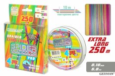 Плетенка German \"Spider Multicolor x4\" 250 м / 0.10 мм
