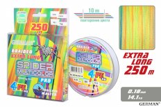 Плетенка German \"Spider Multicolor x4\" 250 м / 0.18 мм