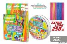 Плетенка German \"Spider Multicolor x4\" 250 м / 0.30 мм