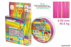 Плетенка German \"Spider Multicolor x4\" 150 м / 0.50 мм